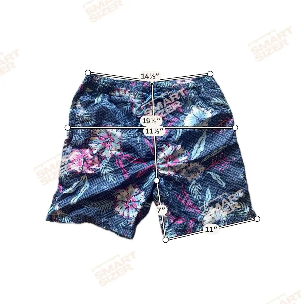 Vineyard Vines Island Trunk Hibiscus Floral Volley Swim Shorts Men’s S
